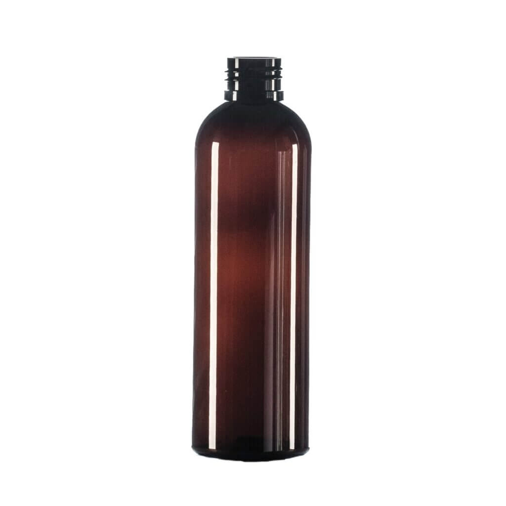200ml Amber PET Tall Boston Round Bottle, 24/410