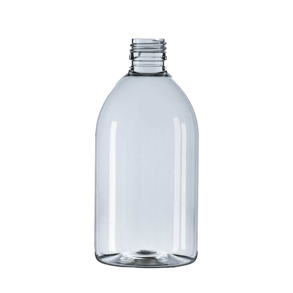 500ml Clear PET Pharma Sirop Bottle, ROPP28